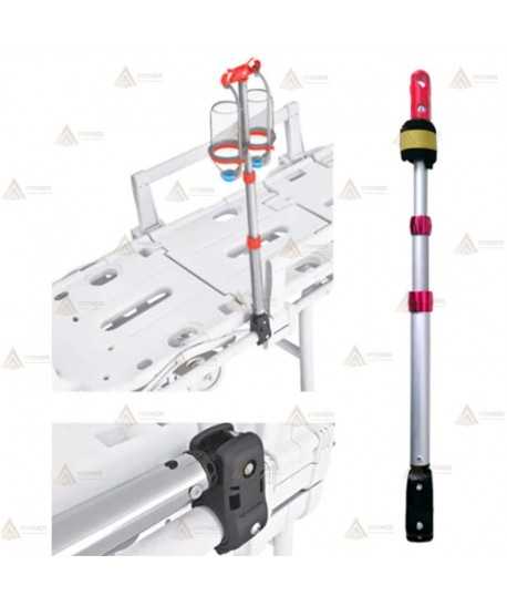 Porta suero telescópico plegable Track 4-30 de Spencer para camillas