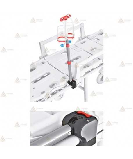 Porta suero plegable Track 5 para camillas Carrera de Spencer