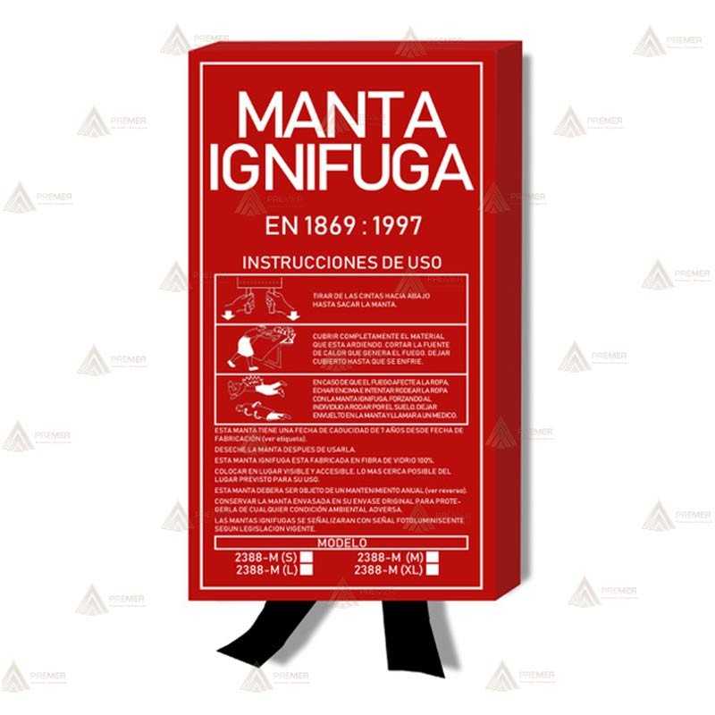 Mantas ignífugas normalizadas para primeros auxilios (Talla S, M, L y XL)