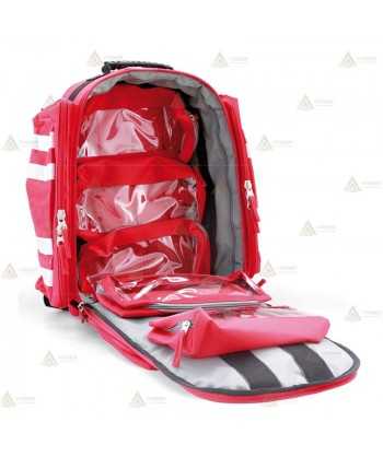 Mochila sanitaria r de cordura roja con 5 bolsas interiores A911 de Spencer (34 lit)