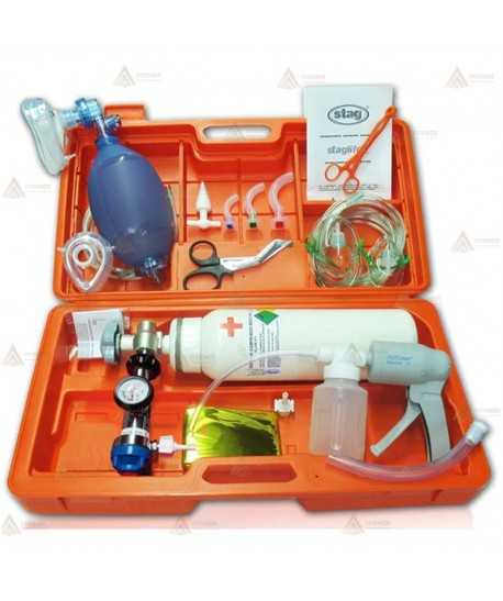 Maleta de emergencias E430 con botella recargable de oxígeno medicinal