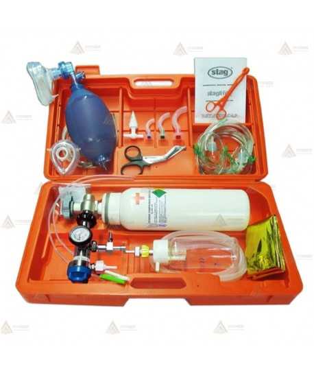 Maleta de emergencias E420 con botella recargable de oxígeno medicinal