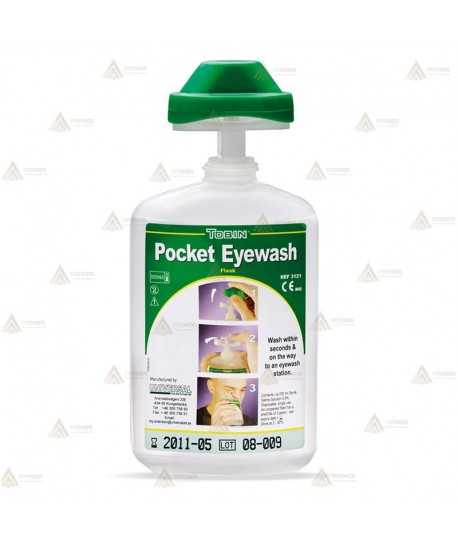 Frasco lavaojos de bolsillo de 200 ml para primeros auxilios