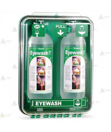 Kit lavaojos de 2 botellas de 1 lit. para primeros auxilios