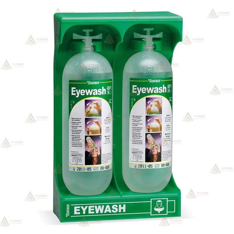 Kit lavaojos de 2 botellas de 1 lit. para primeros auxilios