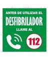 Adhesivo para DEA para llamada al 112
