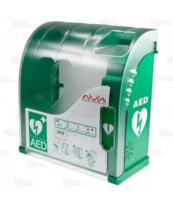 Vitrina AIVIA 320 para desfibrilador con alarma, teléfono, red y telecontrol