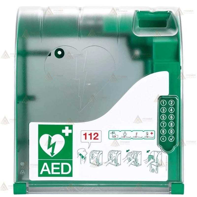 Vitrina AIVIA 210  para desfibrilador con alarma y código de apertura