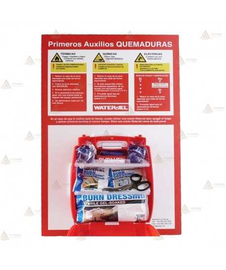 Panel con botiquín profesional WaterJel PIBK para quemaduras
