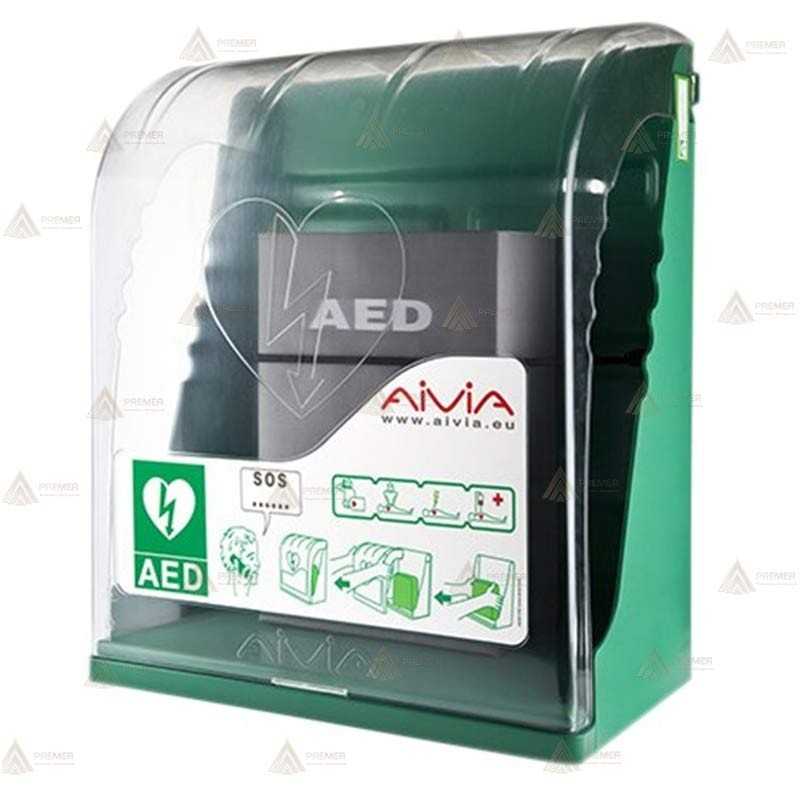 Vitrina AIVIA 100 con alarma para desfibrilador