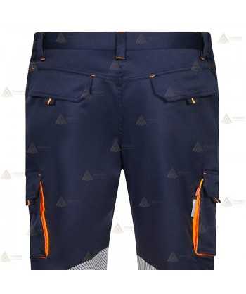 Pantalón elástico y bicolor con cintas segmentadas para Protección Civil