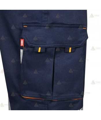 Pantalón elástico y bicolor con cintas segmentadas para Protección Civil