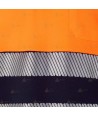 Polo bicolor manga corta con cintas segmentadas para Protección Civil