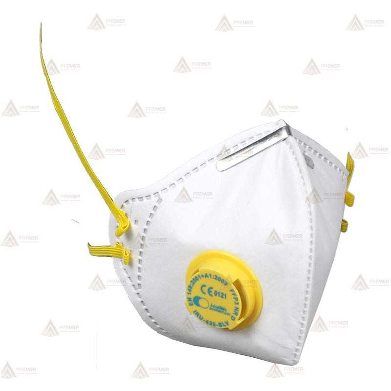 Mascarilla profesional plegable con válvula tipo FFP3 NR