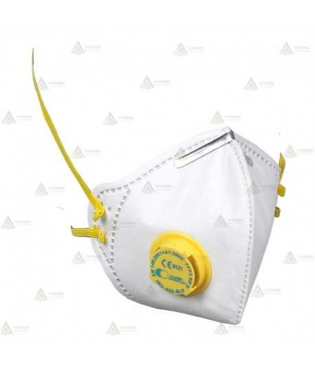 Mascarilla profesional plegable con válvula tipo FFP3 NR
