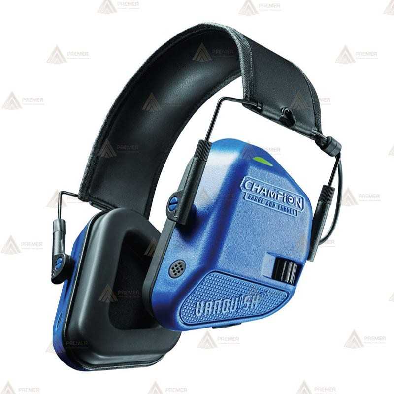 Cascos electrónicos Champion Vanquish para el tiro - azules