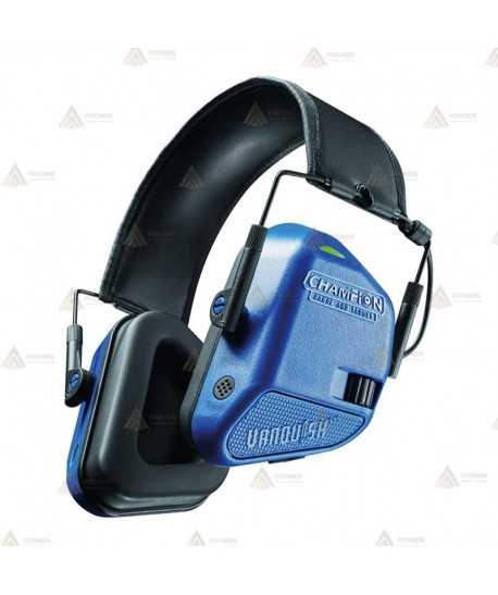 Cascos electrónicos Champion Vanquish para el tiro - azules