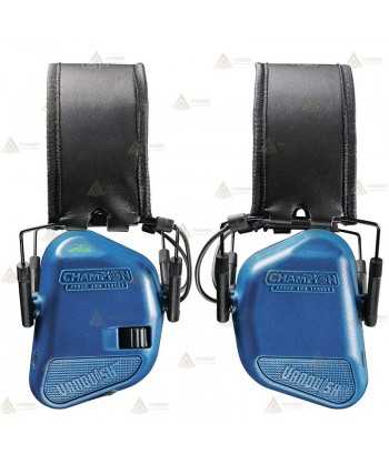 Cascos electrónicos Champion Vanquish para el tiro - azules