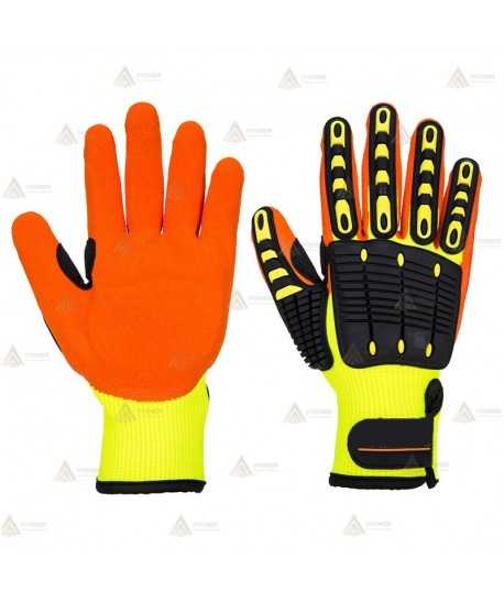 Guantes de nitrilo anti impacto y antideslizante