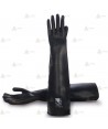 Guantes largos de látex negro para uso en industria química (60 cm)