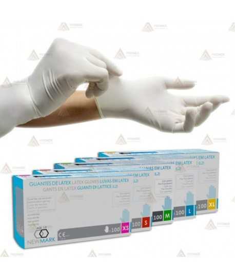 Guantes desechables de látex con polvo