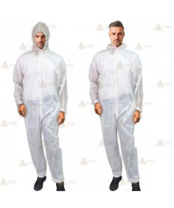 Mono desechable e impermeable con capucha y cremallera (50 Und.)