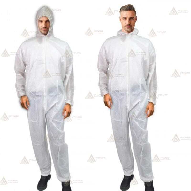 Mono desechable e impermeable con capucha y cremallera (50 Und.)