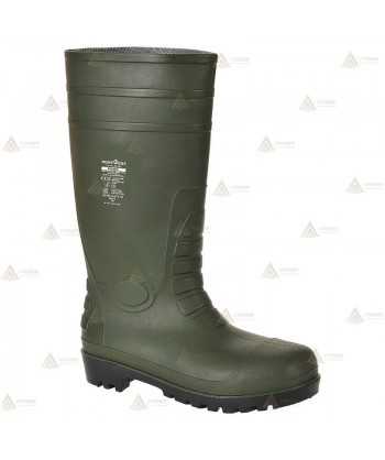 Bota de agua de seguridad químicaa de Pvc/Nitrilo  S5 SRC color verde