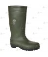 Bota de agua de seguridad químicaa de Pvc/Nitrilo  S5 SRC color verde