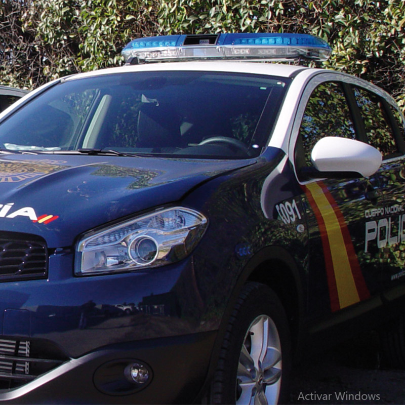 Puentes de luces para vehículos policiales y emergencia