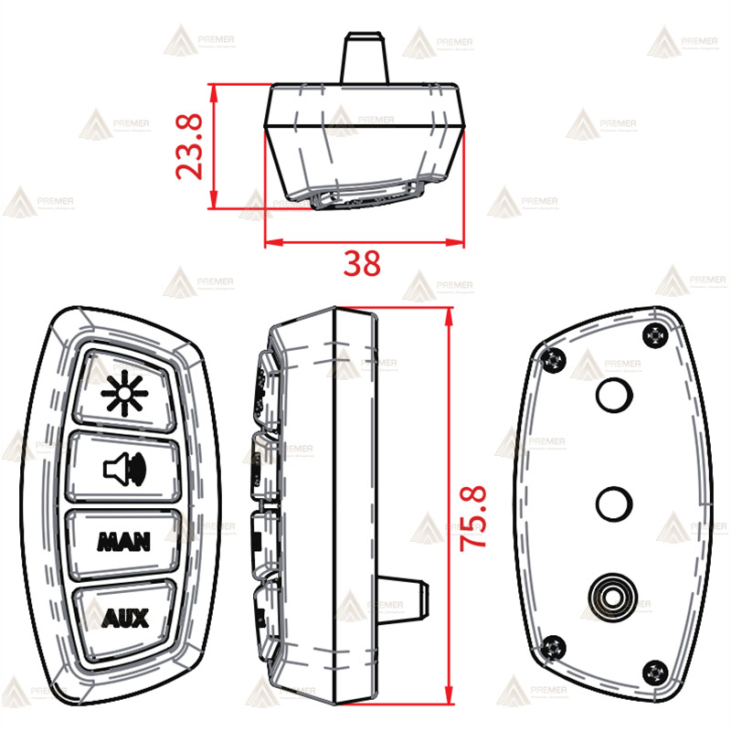 Kit de luces de emergencia para motos de policía