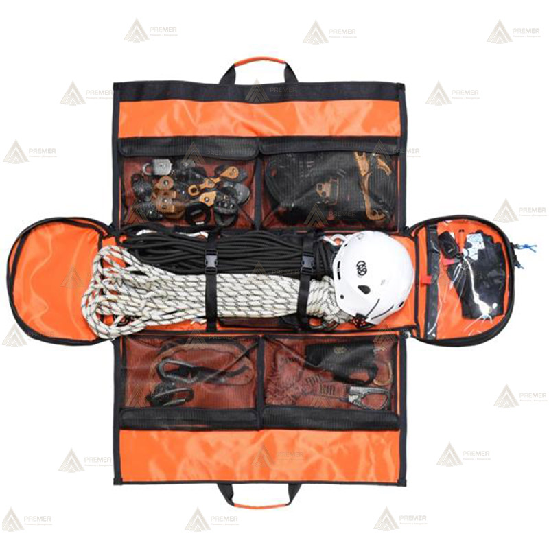 Bolsa porta material de escalada para equipos de rescate