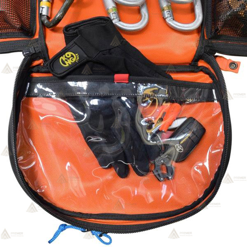 Bolsa porta material de escalada para equipos de rescate