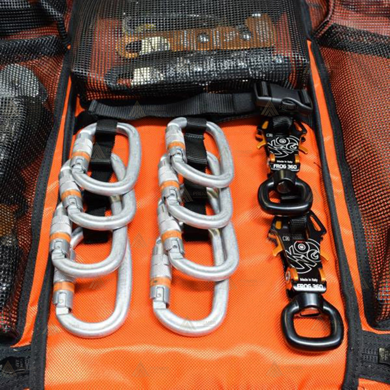 Bolsa porta material de escalada para equipos de rescate