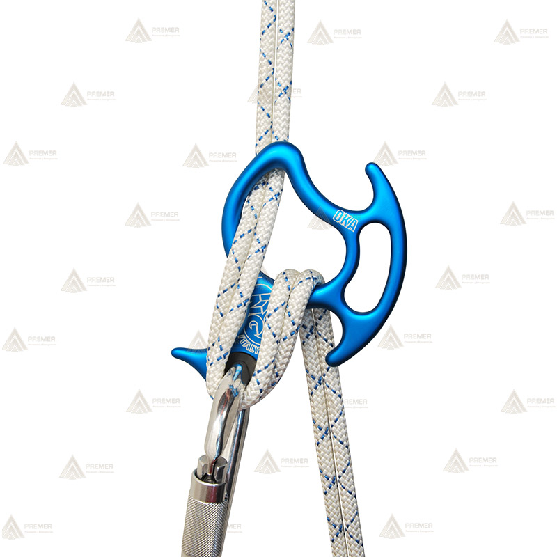 Descensor de aluminio para barranquismo y escalada