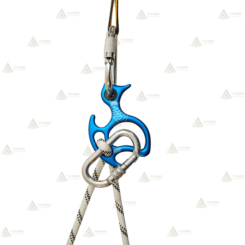 Descensor de aluminio para barranquismo y escalada