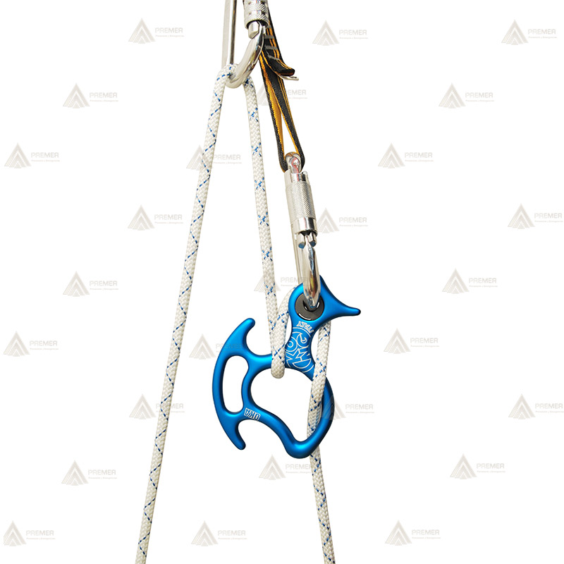 Descensor de aluminio para barranquismo y escalada