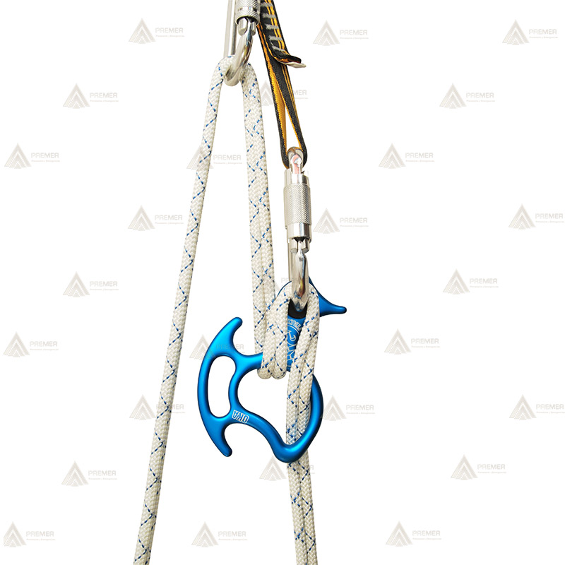 Descensor de aluminio para barranquismo y escalada