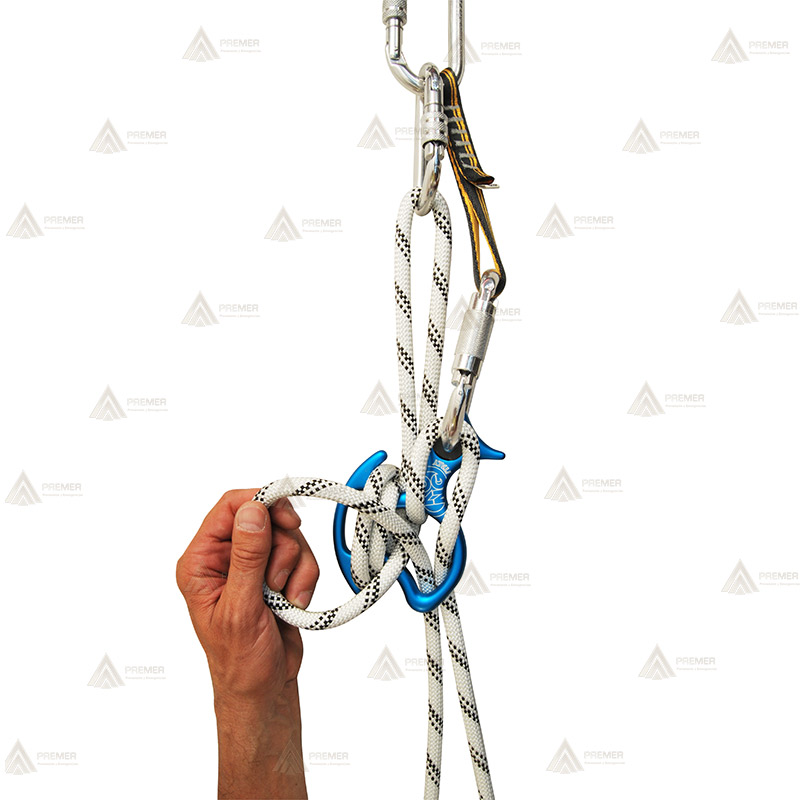 Descensor de aluminio para barranquismo y escalada