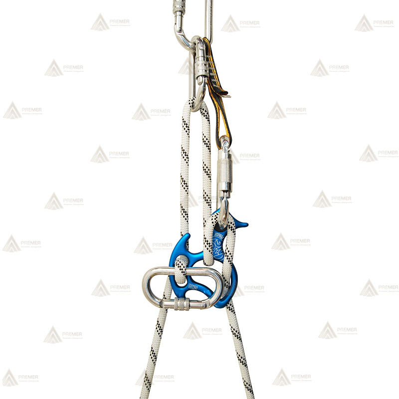 Descensor de aluminio para barranquismo y escalada