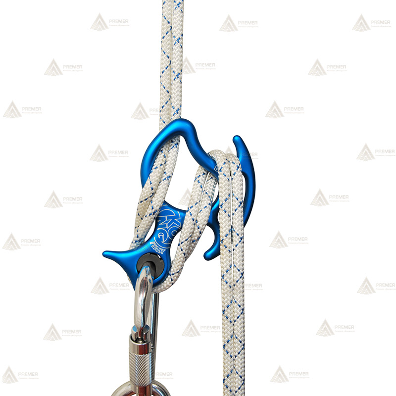 Descensor de aluminio para barranquismo y escalada