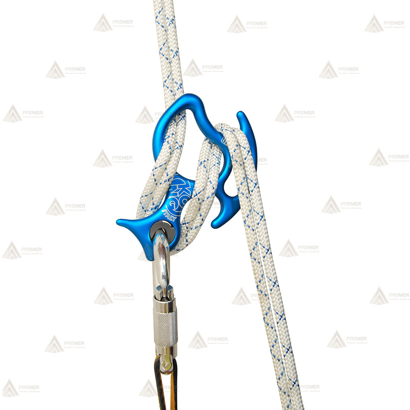 Descensor de aluminio para barranquismo y escalada