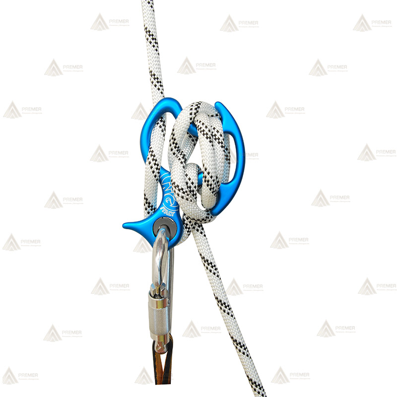 Descensor de aluminio para barranquismo y escalada