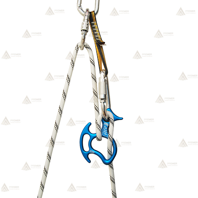 Descensor de aluminio para barranquismo y escalada