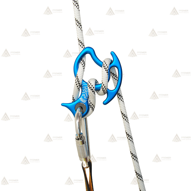 Descensor de aluminio para barranquismo y escalada