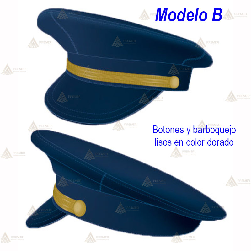 Gorras de gala para uniformidad color azul marino
