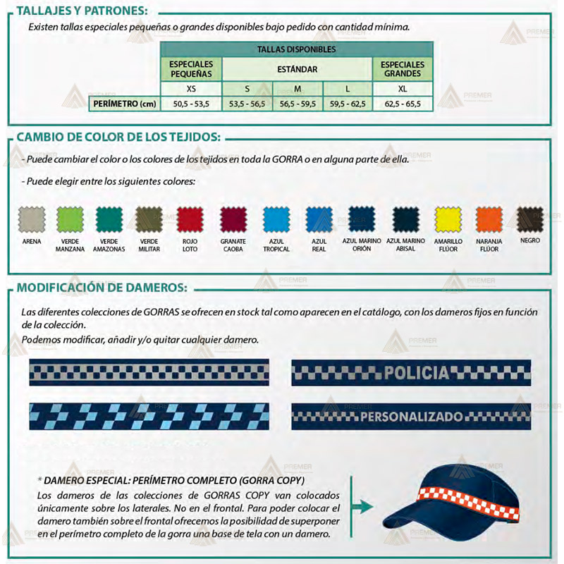 Venta online de gorra copy para Policía Local