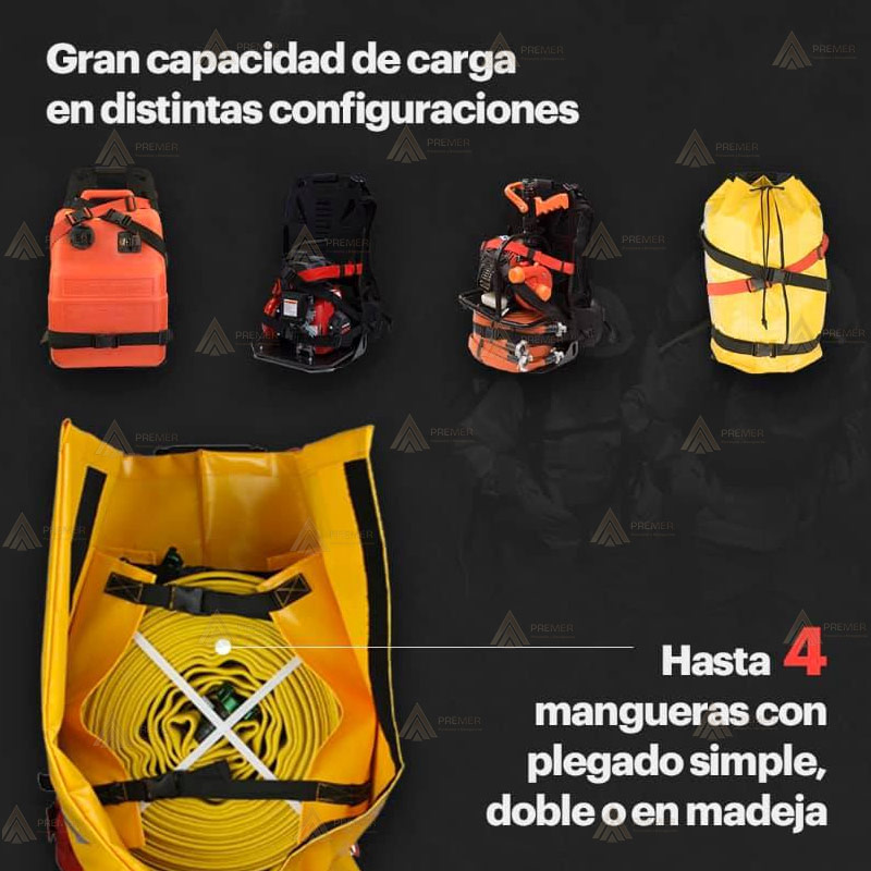 Mochila portamangueras para forestales